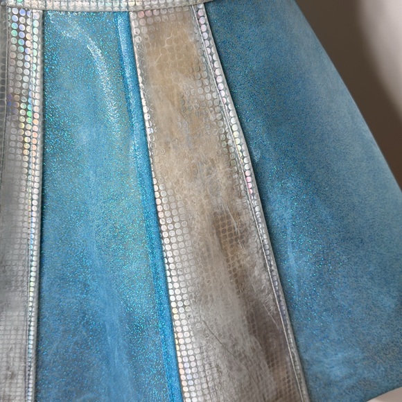 Club Exx blue and iridescent silver overall rubber dress with butterfly detail - Picture 5 of 9